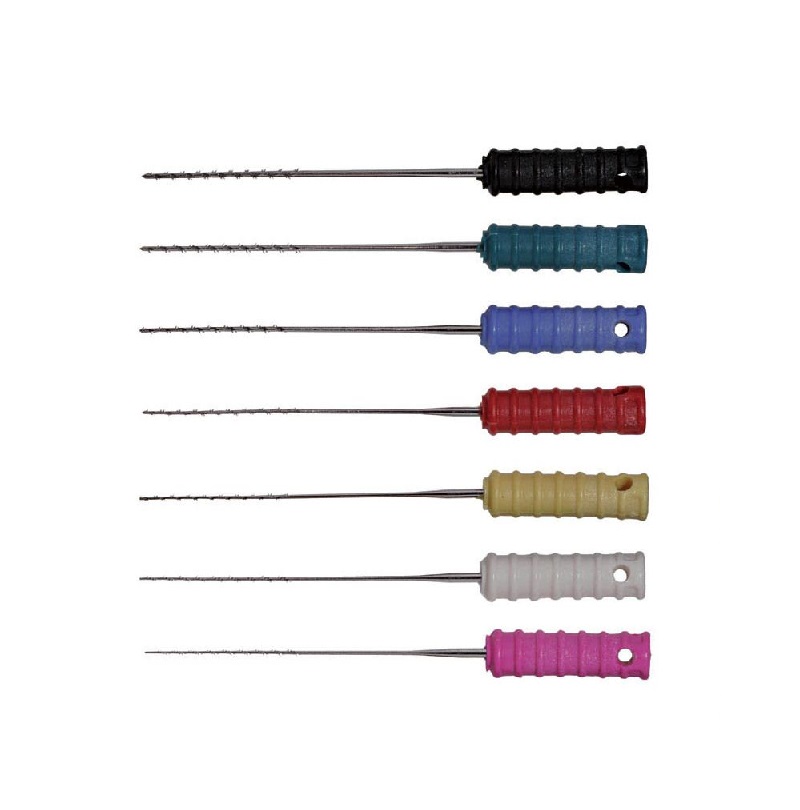 Barbed Broaches 25mm, size XXF Yellow 2, 10pcs