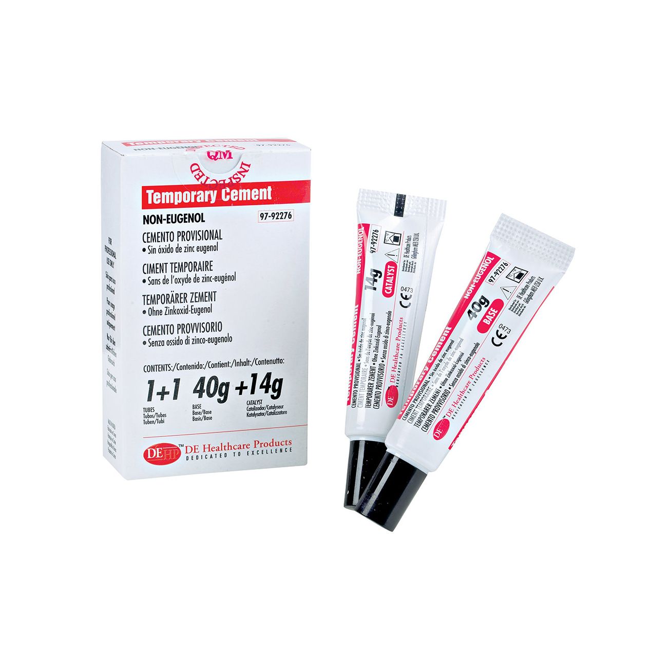 Non-Eugenol Temporary Cement, 40g base, 14g catalyst