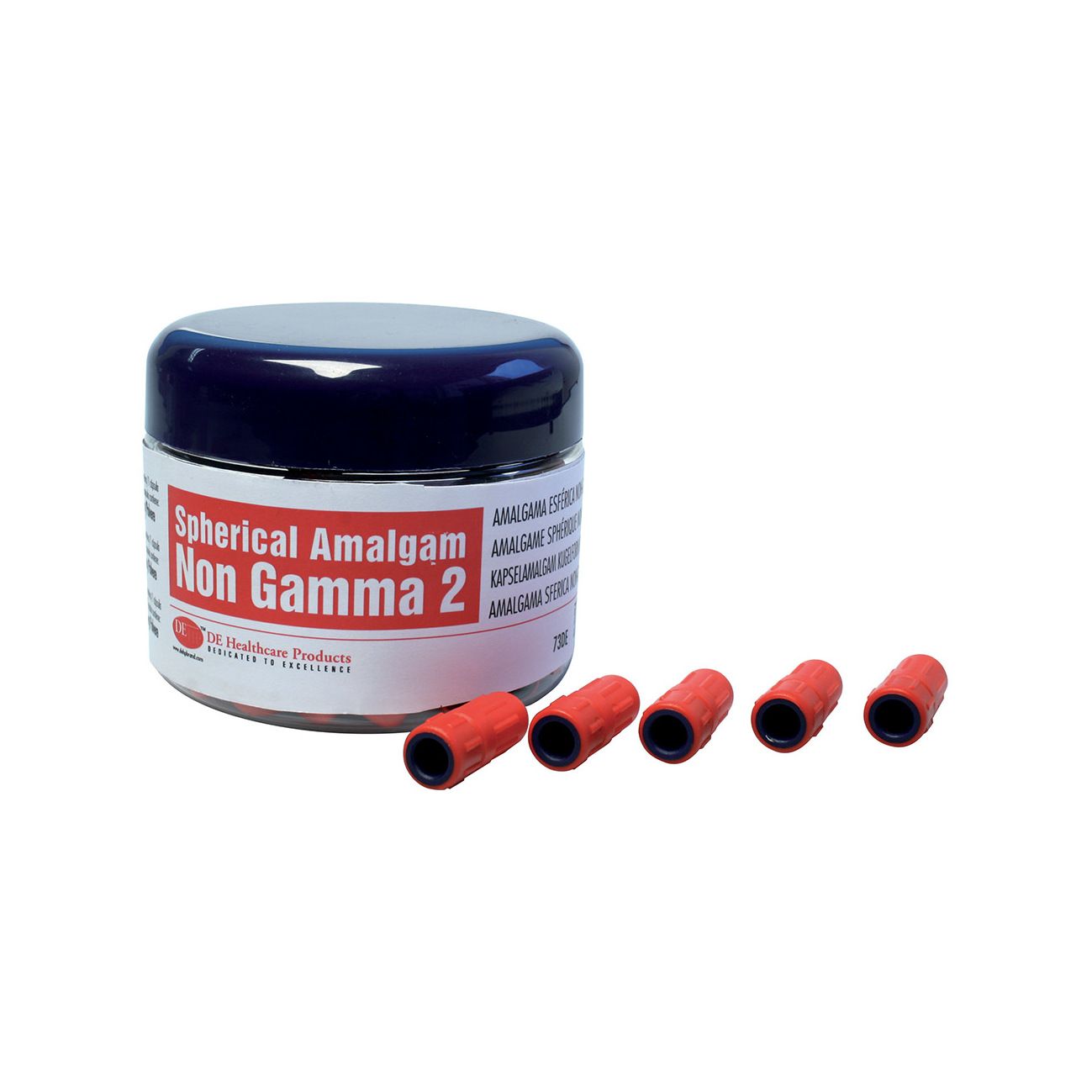 Amalgam Spherical (~60% AG) 2 spill, red base – yellow cap, yellow lid – 50 pcs / box