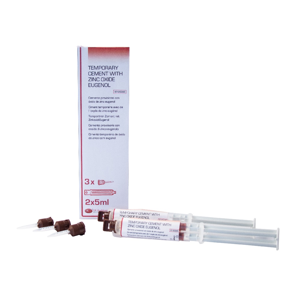 Temporary Cement automix, 2 syringes 5ml  (7.68 grams of chemical per syringe), zinc oxide eugenol, 3 mixing tips