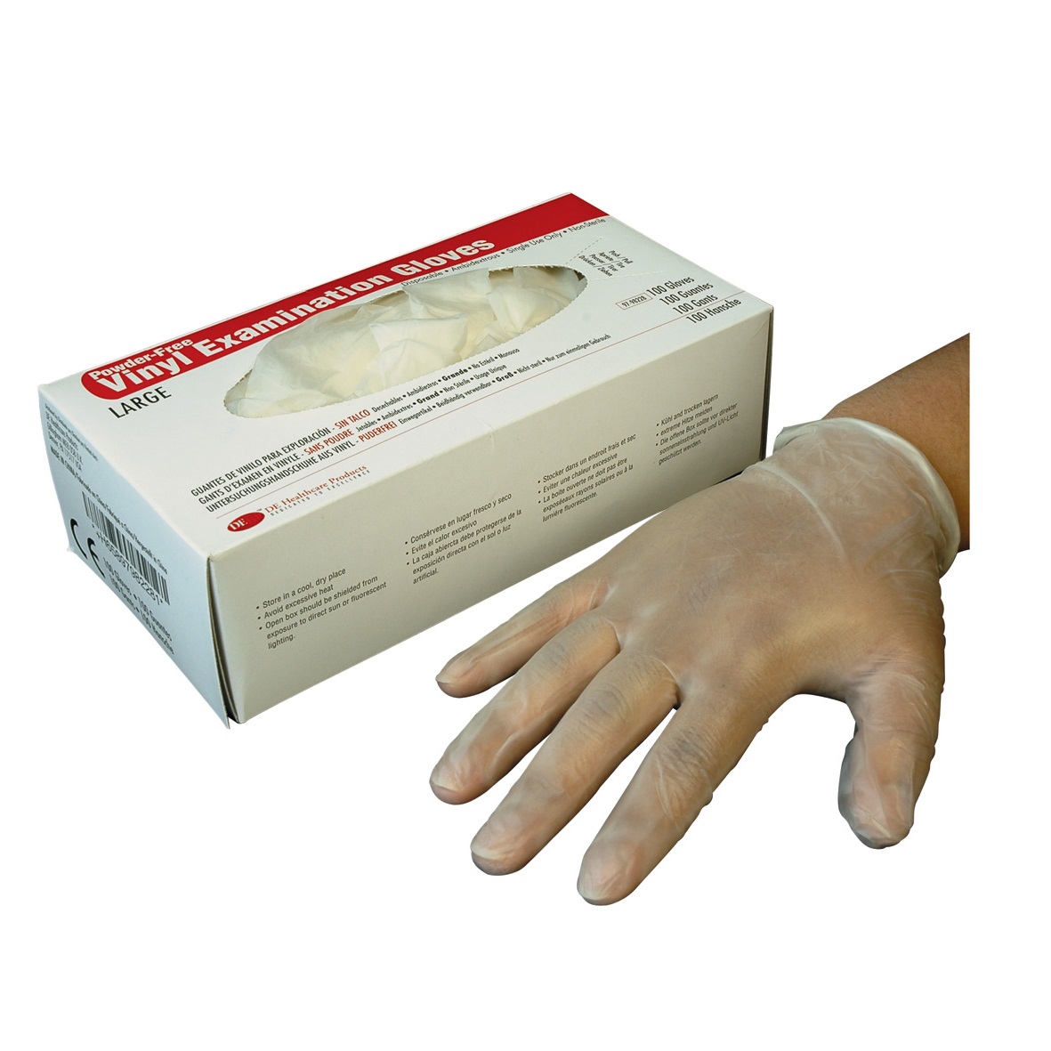 DEhp Gloves Vinyl Powder Free Medium 100pk