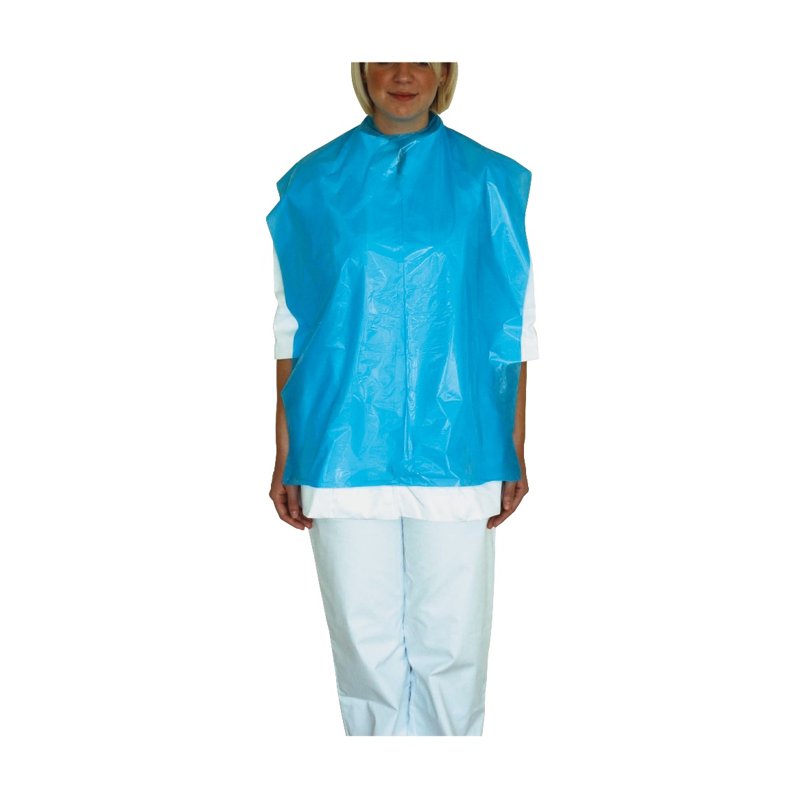 DEhp Patient Apron PE X/Long Blue 80 x 54cm 200pk