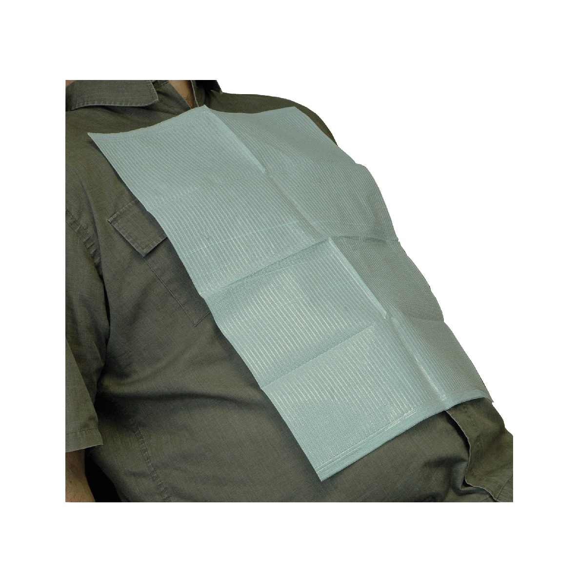 DEhp Bibs Patient Blue 500pk