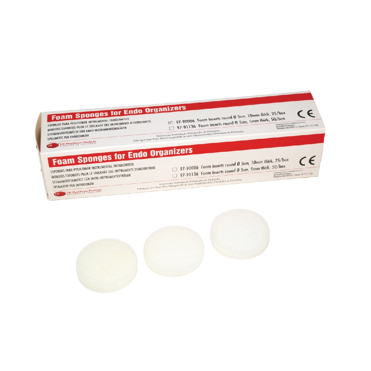 DEhp Foam Insert Round 1cm x 5cm 25pk