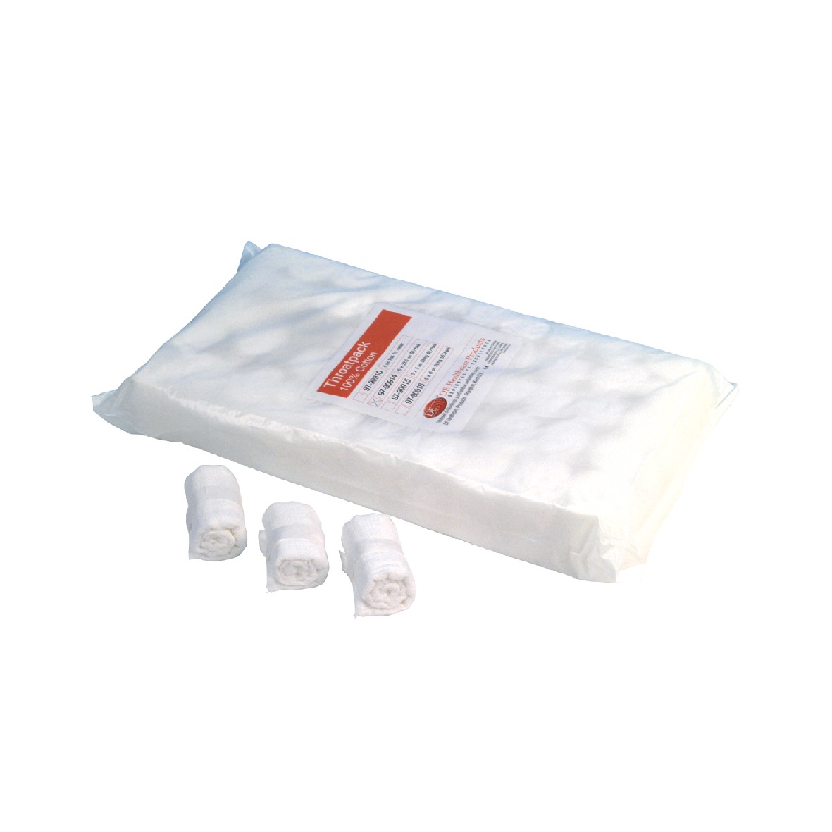 DEhp Throatpack 22.5cm 50pk