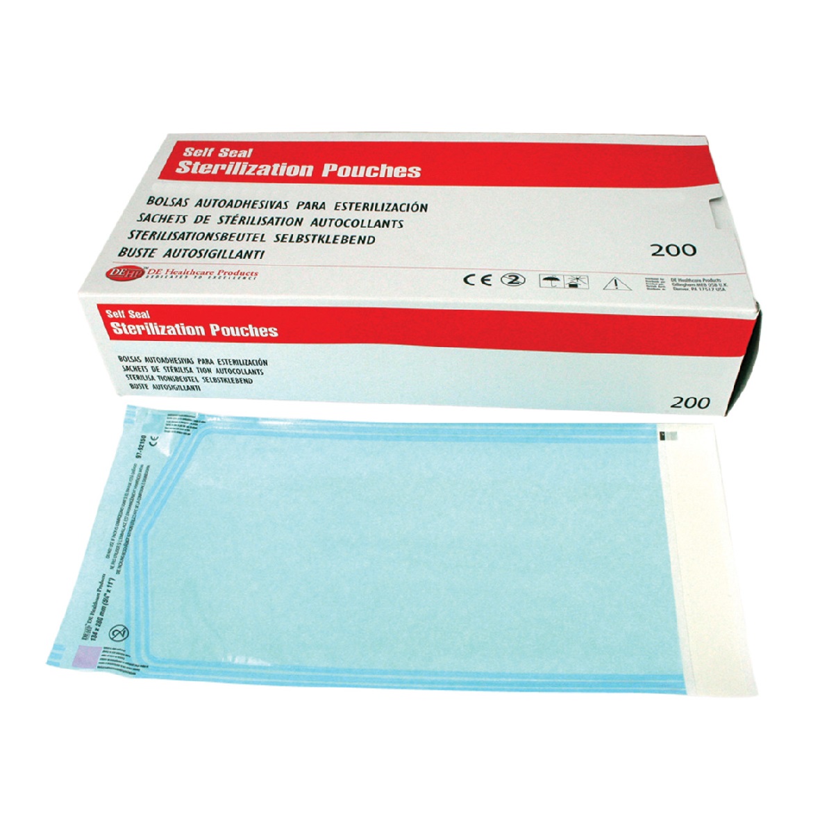 DEhp Sterilisation Selfseal Pouch 134x280mm 200pk